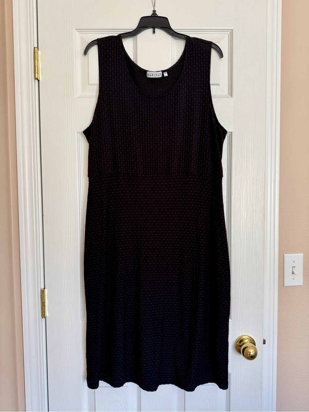 Habitat Black Textured Knit Midi Dress